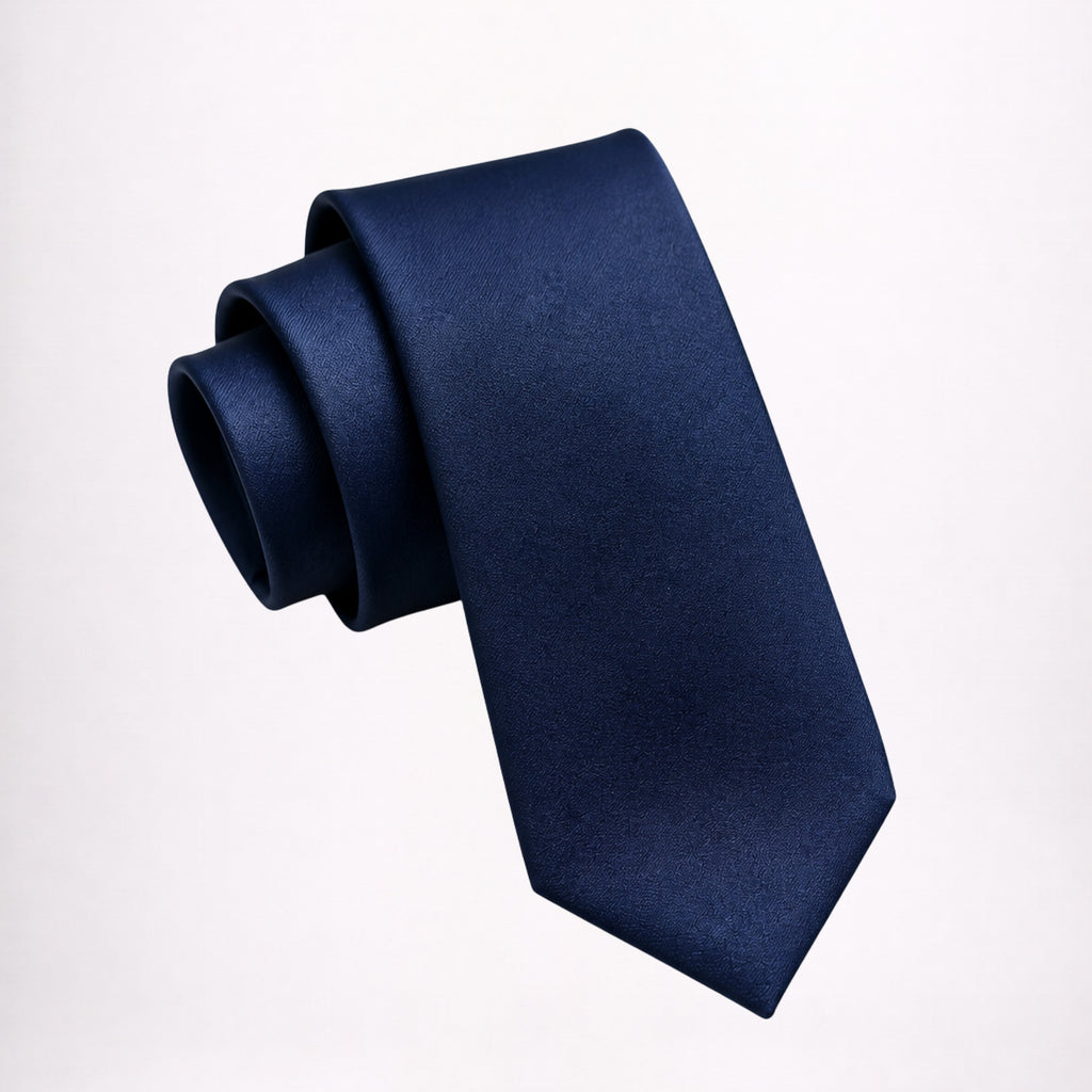 Navy Blue Solid Color Men’s Tie