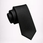 Black Solid Color Men’s Tie