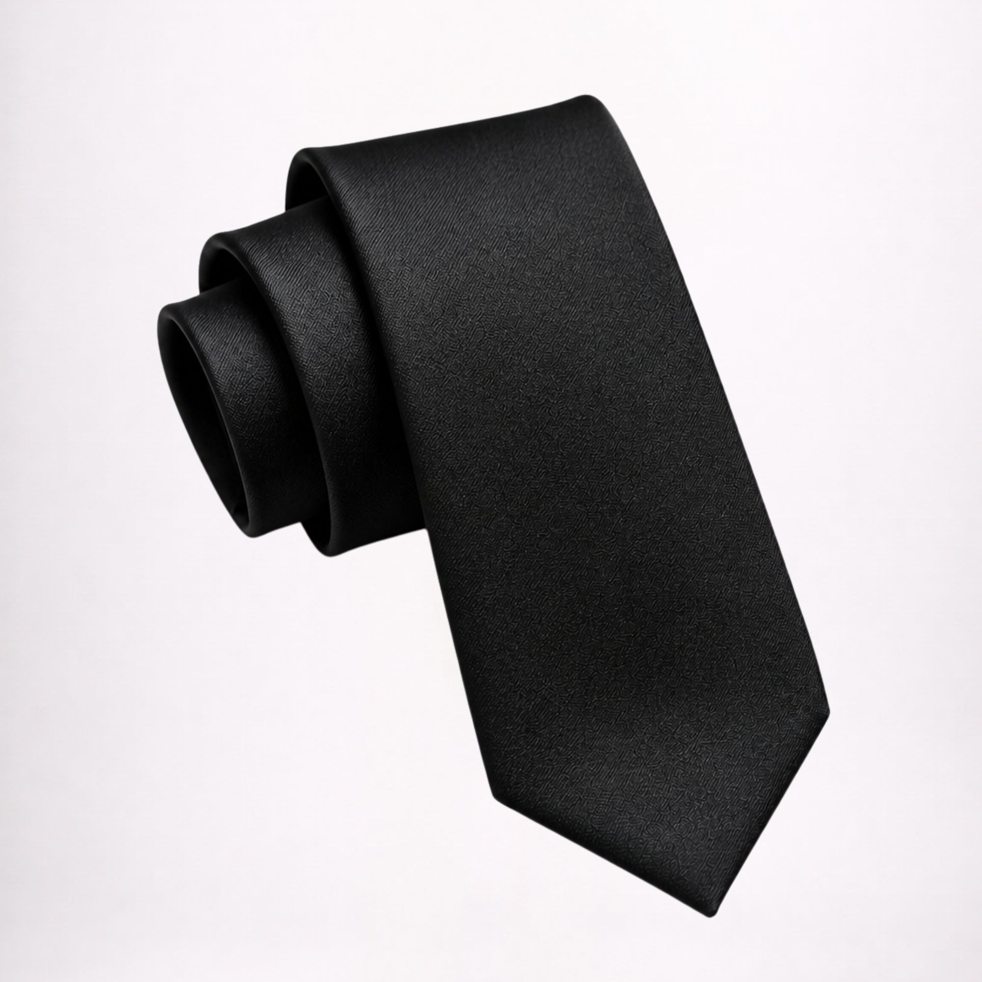 Black Solid Color Men’s Tie