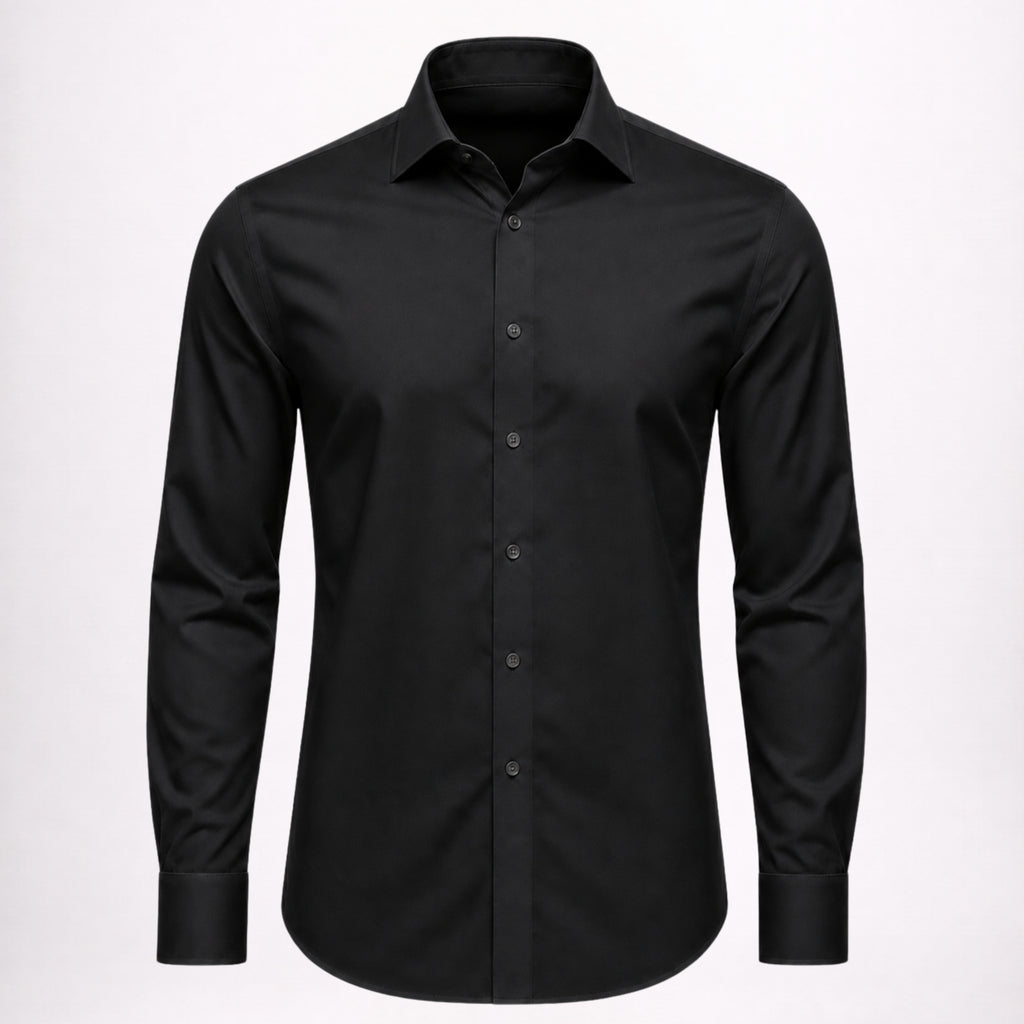 Men’s Formal Black Cotton Shirt