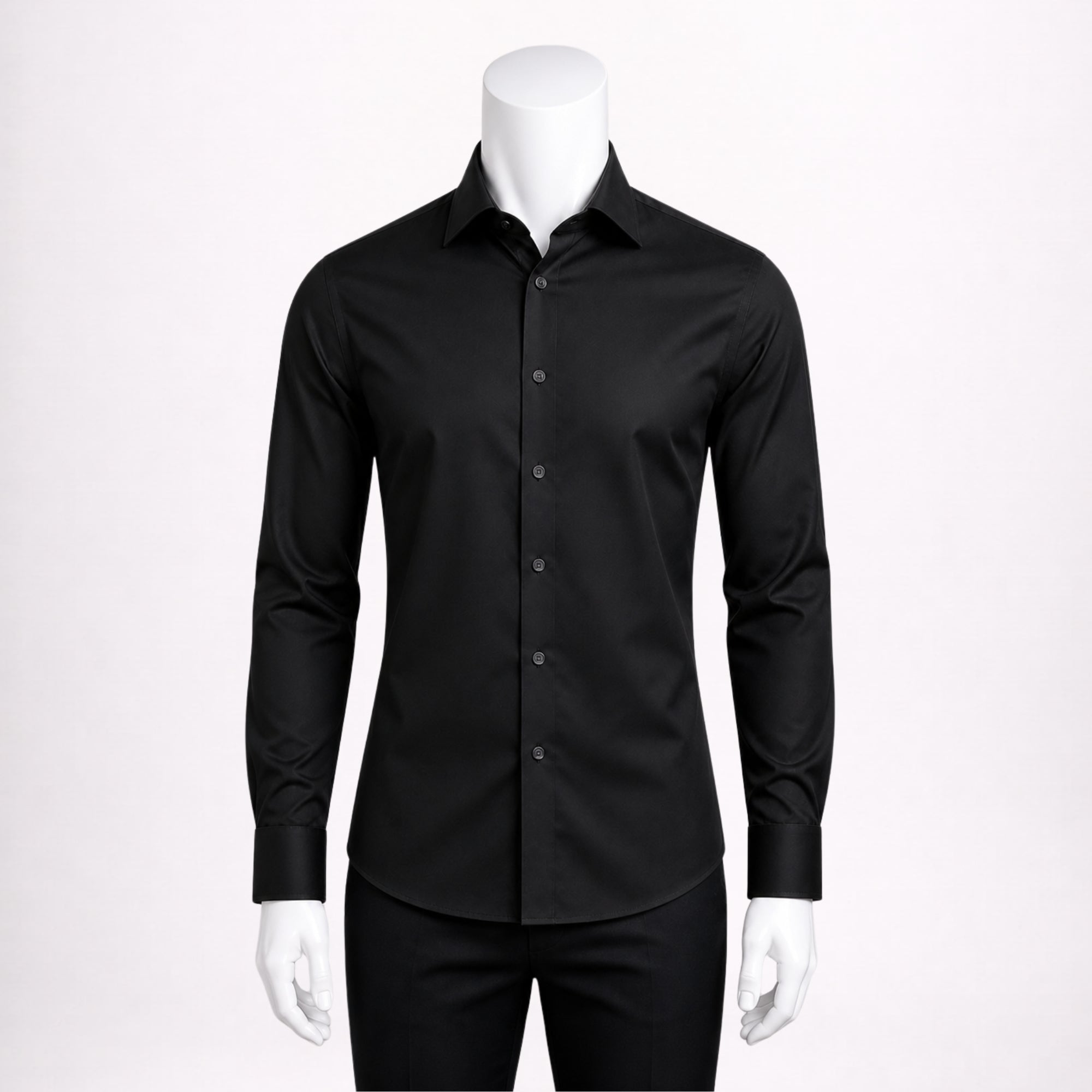 Men’s Formal Black Cotton Shirt