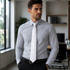 White Solid Color Men’s Tie