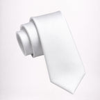 White Solid Color Men’s Tie