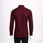 Men’s Formal Burgundy Cotton Shirt