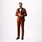 Rust Brown Tuxedo Suit