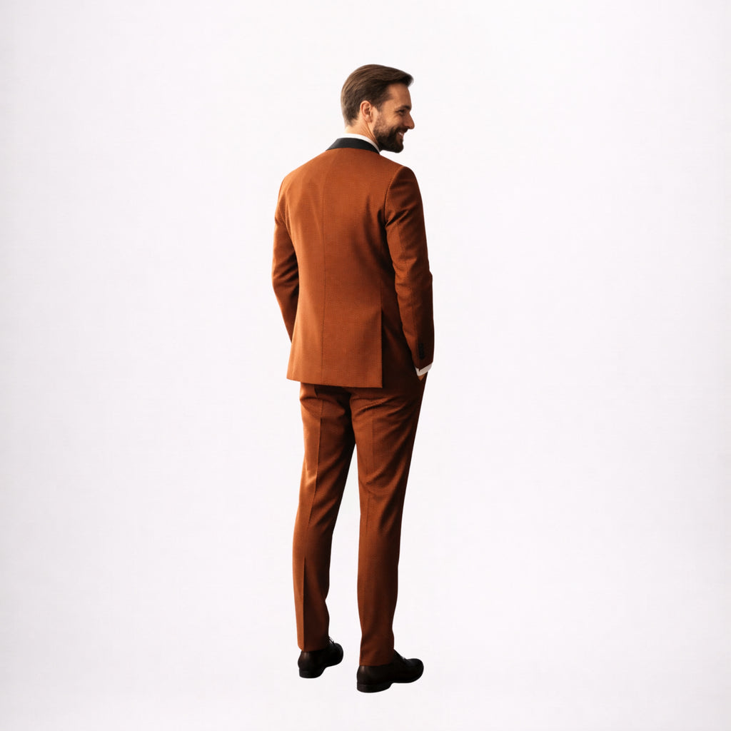 Rust Brown Tuxedo Suit