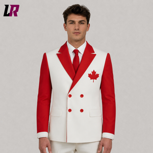 Custom Canada Flag Suit – Patriotic Blazer & Pants (Unisex)