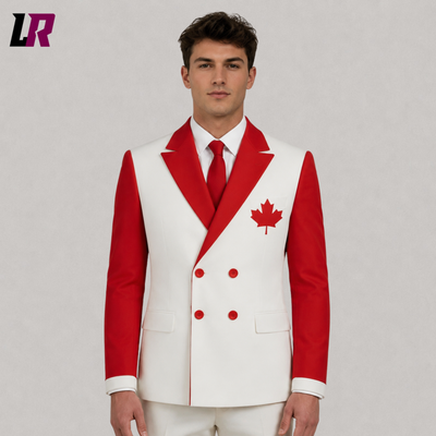 Custom Canada Flag Suit – Patriotic Blazer & Pants (Unisex)
