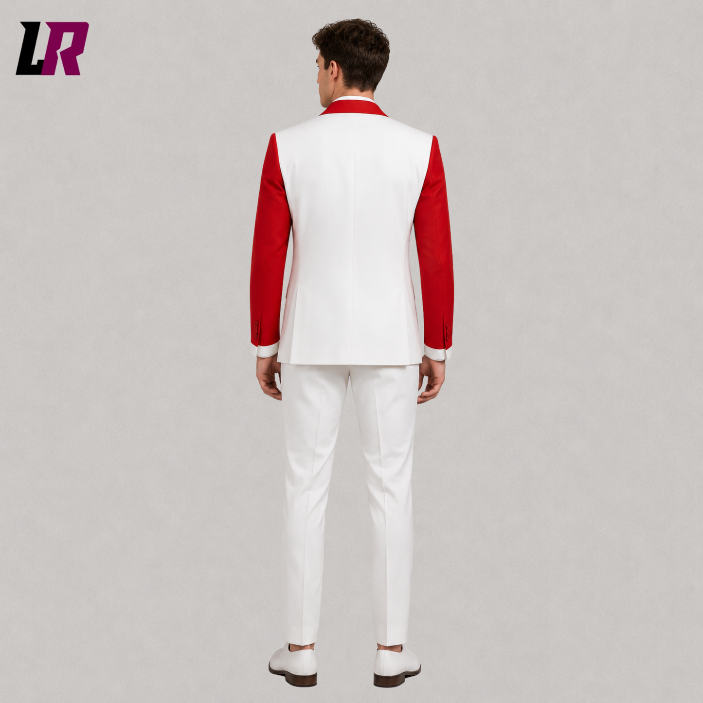 Back view of Canada Flag blazer and pants showcasing the full Canadian flag design