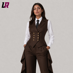 Women's Brown Victorian Steampunk Suit | Gothic Tailcoat Vest Outfit