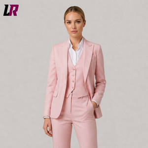 Women's Pink Suit Set | Elegant Tailored 3 Piece Formal Suit