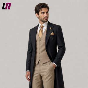 Men's Charcoal Victorian Tailcoat Suit | Regency 3 Piece Wedding Suit