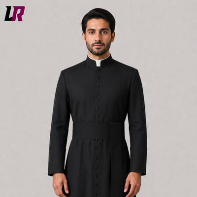Black Cassock for Priests | Handmade Custom Catholic Clergy Robe