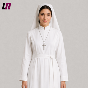 Women's White Nun Costume | Religious Sister Dress with Headpiece