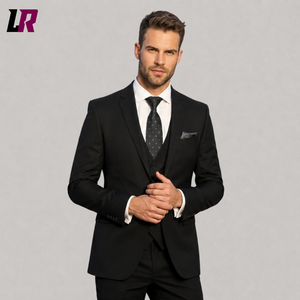 Custom Black 3 Piece Wedding Suit | Premium Groom Formal Suit