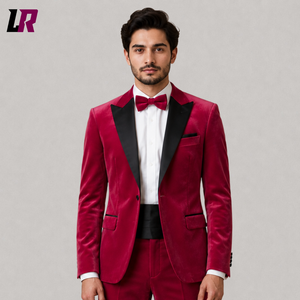 Men's Hot Pink Velvet Tuxedo Suit | Luxury Slim Fit Wedding Blazer Set