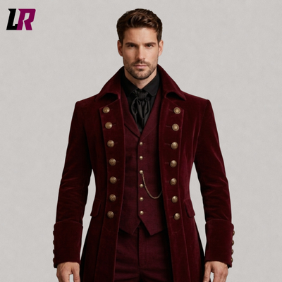 Victorian Velvet Tailcoat Suit for Men | Gothic Regency Steampunk Full Outfit