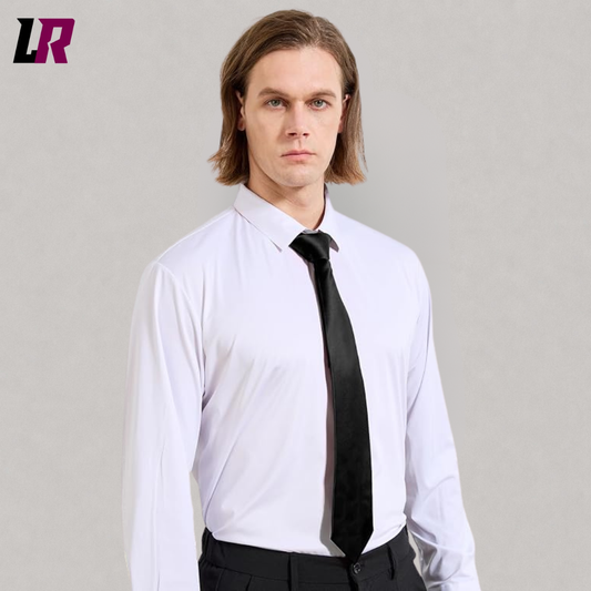 Men's black solid color plain necktie, black formal tie for men, men's suit tie, black business necktie