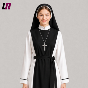 Traditional Nun Habit | Full-Length Religious Robe with Veil