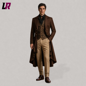 Men's Brown Victorian Tailcoat | Steampunk Gothic Regency Formal Coat